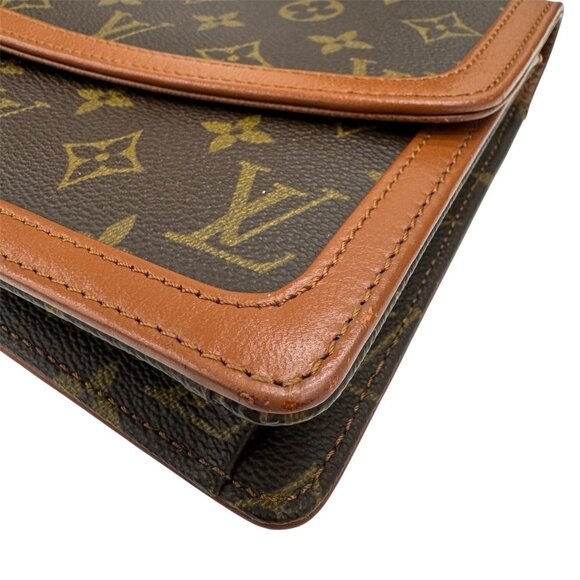 LOUIS VUITTON Brown Monogram Leather Pochette Clutch Bag - Picture 3 of 8